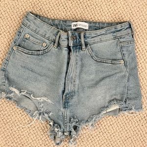 Zara Hi Rise Jean Shorts